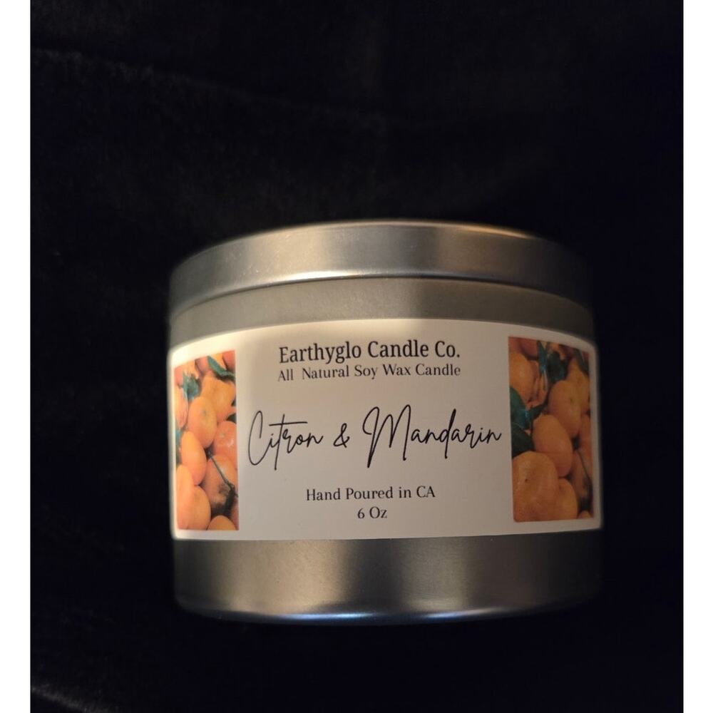 All Natural Soy Wax Candle - Citron & Mandarin 6oz